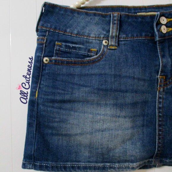 JUST U.S.A. Denim Mini Skirt Size M - Picture 2 of 6
